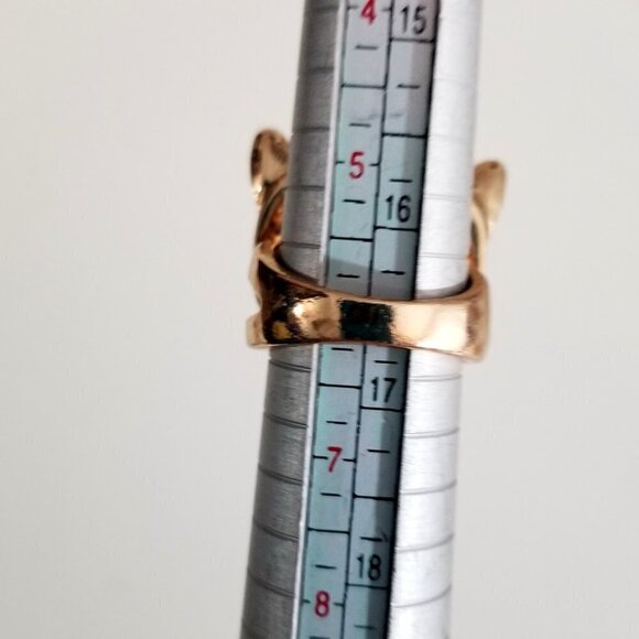 Lion Panther Cat Gold Tone Ring Size 6 Unisex New - Picture 6 of 16